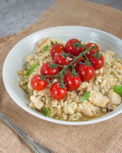 Vicky van Dijk | Basilicum-risotto met cherrytomaatjes