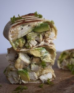 Burrito's met kipfilet en avocado