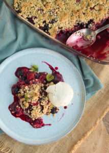 Crumble met rood fruit]