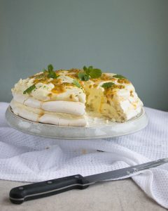 Pavlova met limoncello en passievrucht