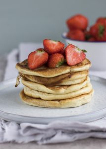 American pancakes gevuld met Nutella