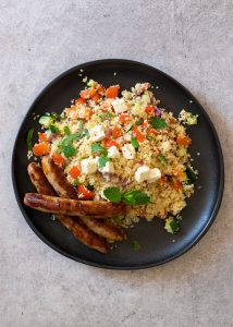 Couscous met chipolata worstjes