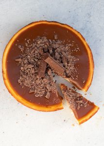Cheesecake met gezouten karamel & chocolade