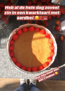 Kwarktaart met aardbeien