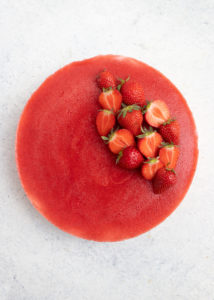Kwarktaart met aardbeien
