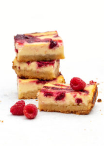 Frambozen cheesecake bars