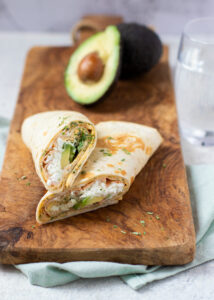Wrap met ei, cottage cheese & avocado