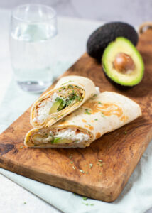 Wrap met ei, cottage cheese & avocado