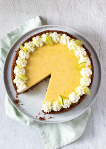 Key lime pie met slagroom