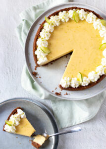Key lime pie met slagroom