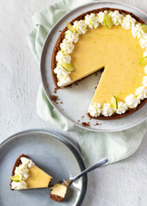 Key lime pie met slagroom
