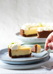 Key lime pie met slagroom