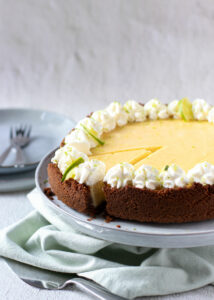 Key lime pie met slagroom