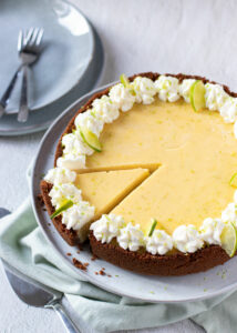 Key lime pie met slagroom