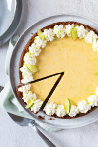 Key lime pie met slagroom