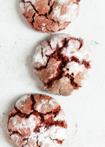 red velvet crinkle cookies