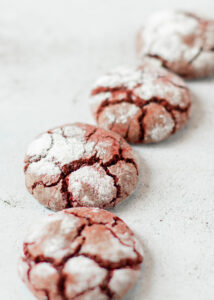 red velvet crinkle cookies