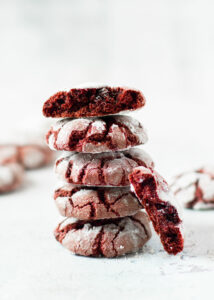 red velvet crinkle cookies