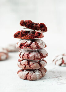 red velvet crinkle cookies