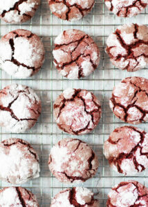 red velvet crinkle cookies
