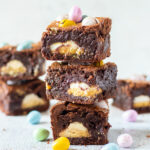Brownie met paaseitjes & paas creme koekjes
