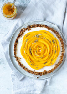 Ontbijttaart met mango & kokos