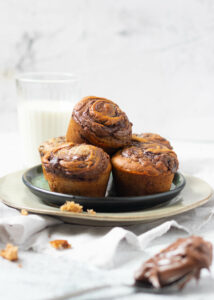 Bananenmuffins met Nutella