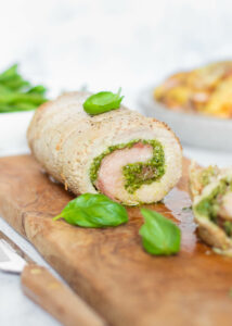 Kalfsrollade met pesto & parmaham
